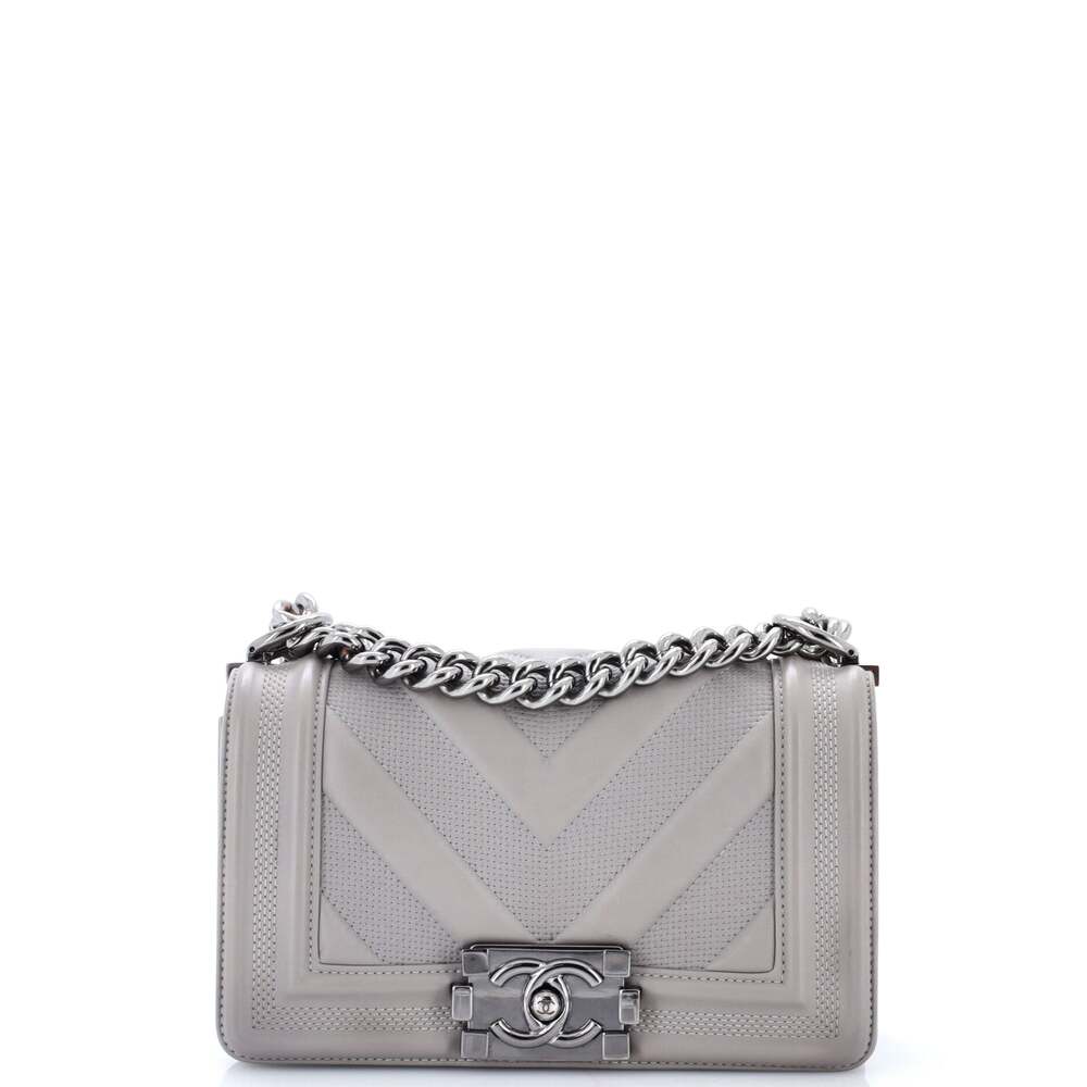 Chanel Boy Flap Bag Perforated Chevron #319015C43B